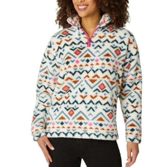 Eddie Bauer Ultrasoft Plush Quarter Zip Fleece Pullover XL Aztec - Picture 1 of 9